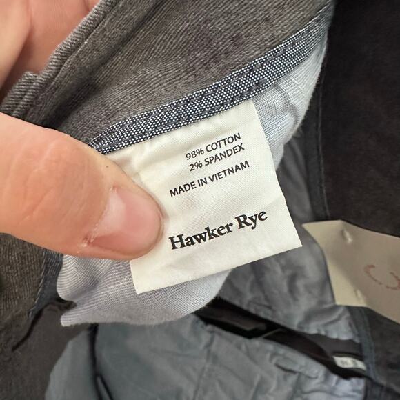 NWT Mens Hawker Rye straight gray trousers size 33x30 - Picture 7 of 7